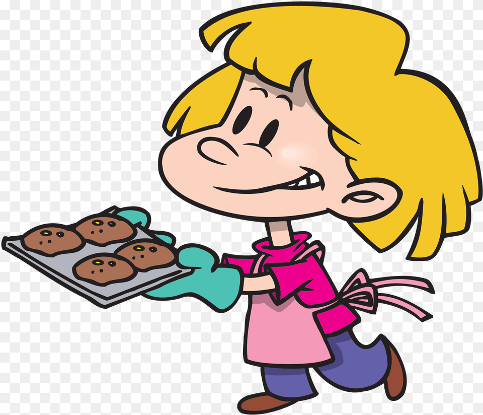 Kids Cooking Images Muffins Pictures Baking Cookies Clip Art, Face, Head, Person, Smelling Free Png Download