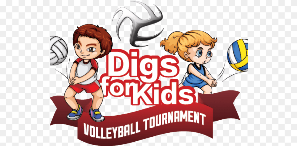 Download Kids Volleyball Logo Image Cartoon, Baby, Person, Head, Publication Free Transparent Png