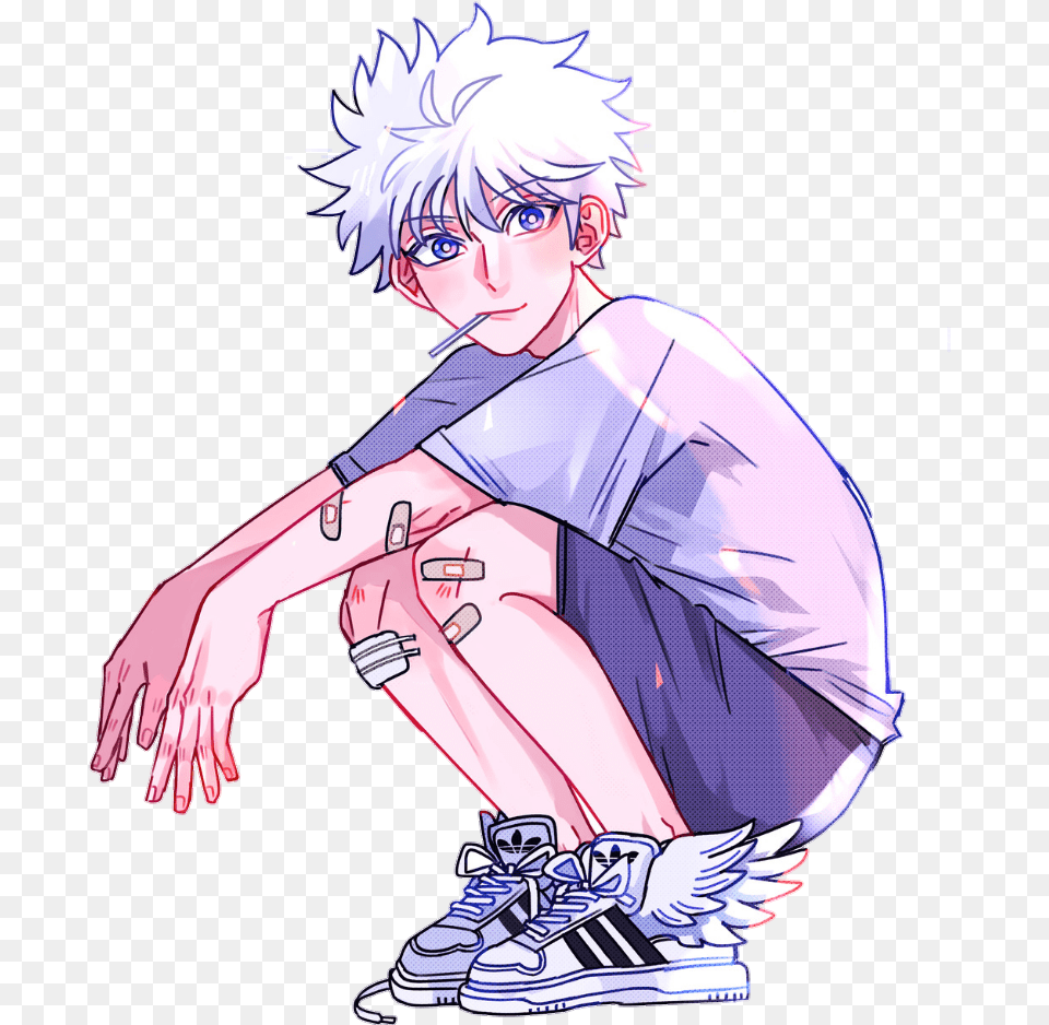 Download Killua Hxh Killuazoldyck Killua Hxh, Publication, Book, Comics, Person Png Image