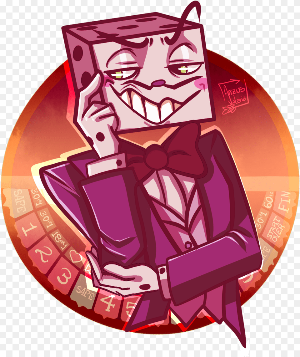 Download King Dice Cuphead Boss Fanart Mr King Dice As Human Like, Book, Comics, Publication, Person Png