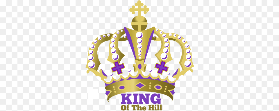 King Of The Hill Gold And Purple Crown Full Decorative, Accessories, Jewelry Free Png Download