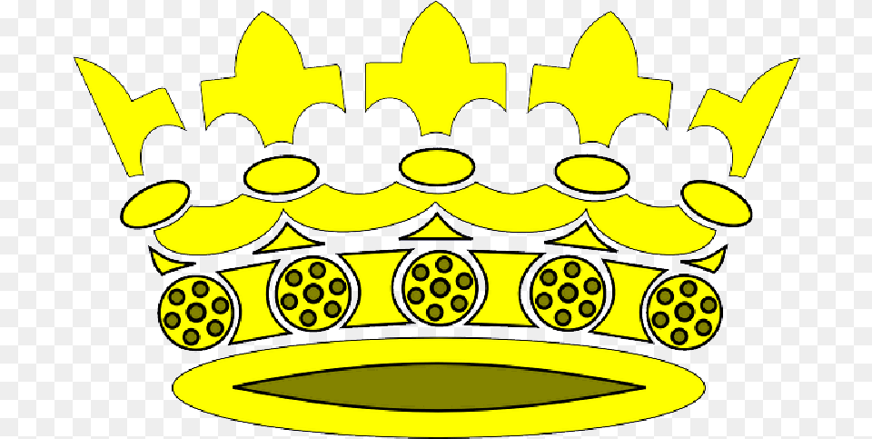 Download King Queen Cartoon Round Gold Crown Cartoon Queen And King, Accessories, Jewelry, Bulldozer, Machine Png Image