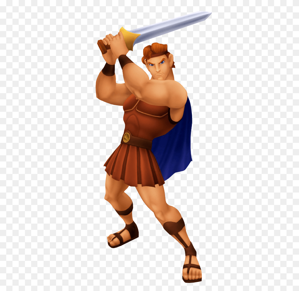 Download Kingdom Hearts 3 Hercules, Clothing, Costume, Weapon, Sword Png Image