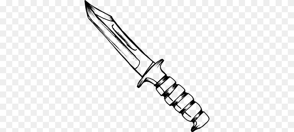 Knife Drawing, Gray Free Png Download