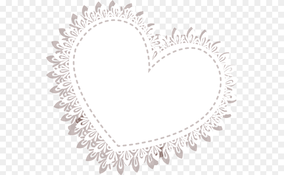 Download Lace White Heart Motif White Lace Heart Lace Heart Background, Plate Free Transparent Png