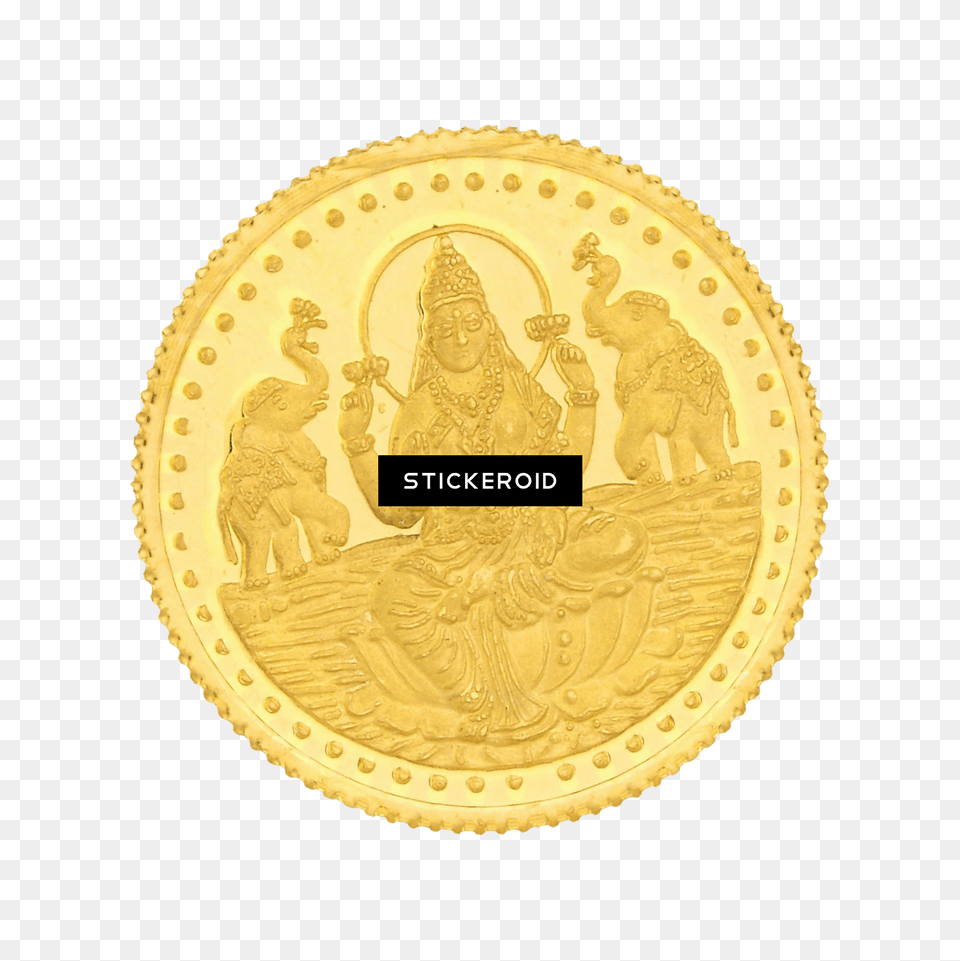 Download Lakshmi Gold Coin Coins 50 Grams Gold Coin, Wedding, Person, Adult, Female Free Png