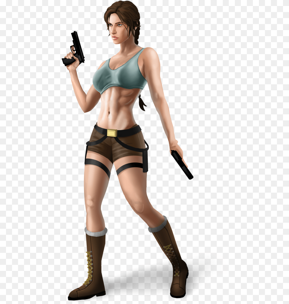 Download Lara Croft Drawing Background, Adult, Person, Woman, Female Free Transparent Png