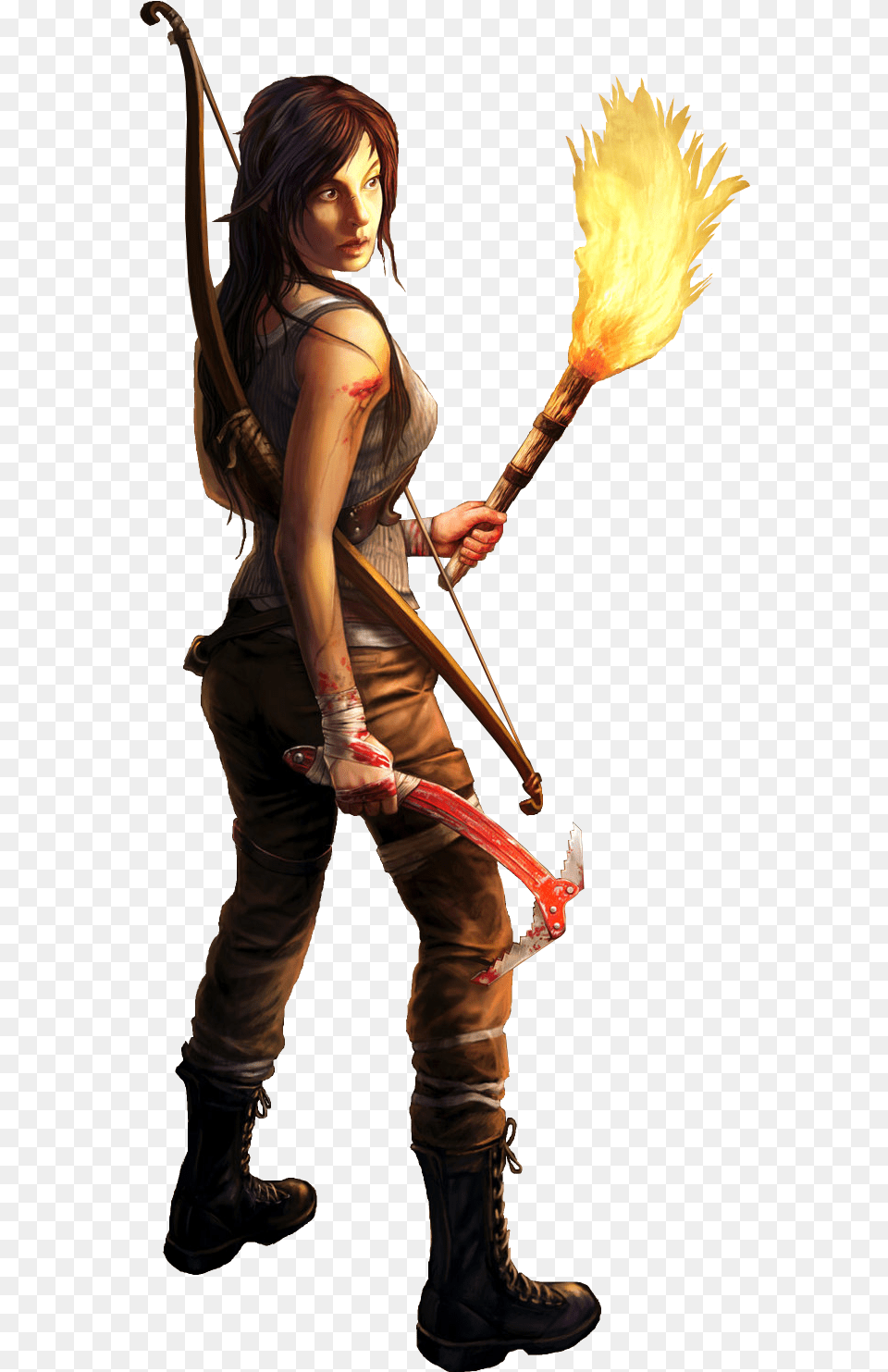 Download Lara Croft Tomb Raider With Bow Image For Tomb Raider Lara Croft, Adult, Weapon, Person, Female Free Png