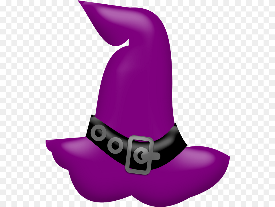 Download Large Black Witch Hat Bat Clipart Halloween Witch, Clothing, Purple, Cosmetics, Lipstick Png Image