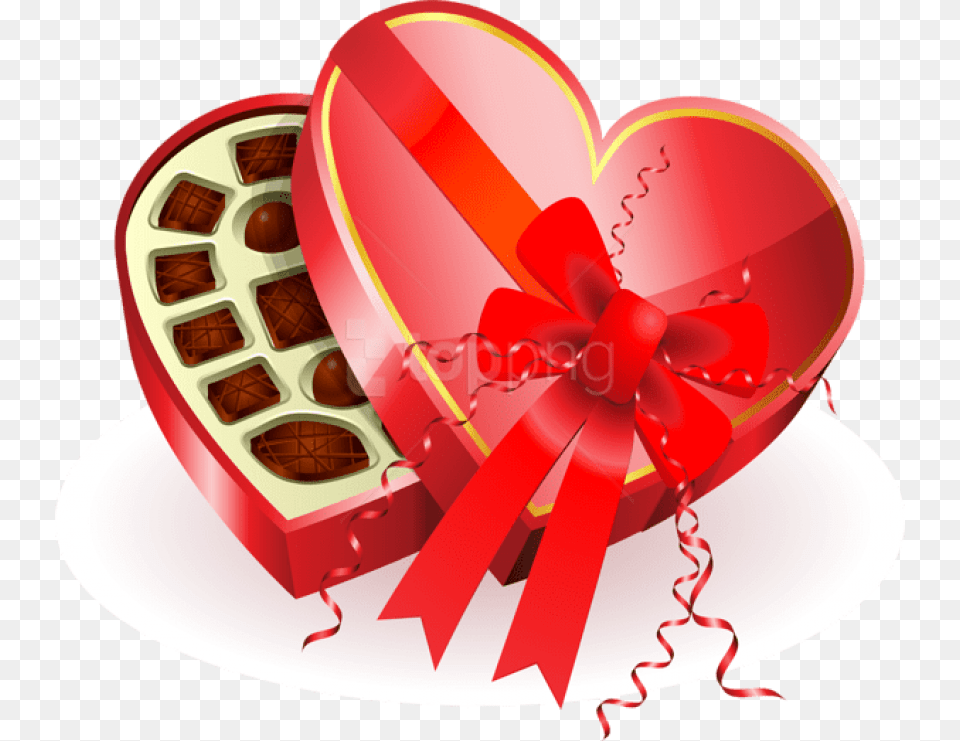 Download Large Heart Chocolates Box Clipart Valentine39s Day Clipart Free Png