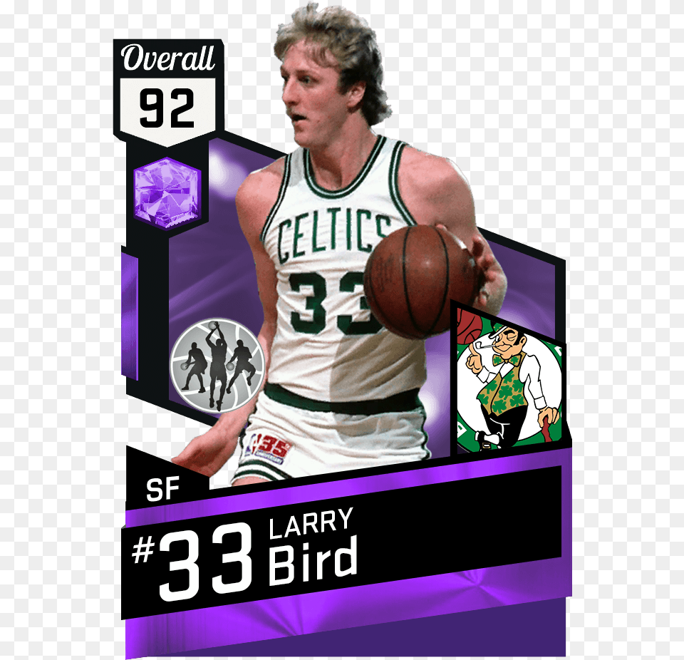 Download Larry Bird Banner Library Patrick Ewing 2k Card, Advertisement, Sport, Poster, Ball Free Png