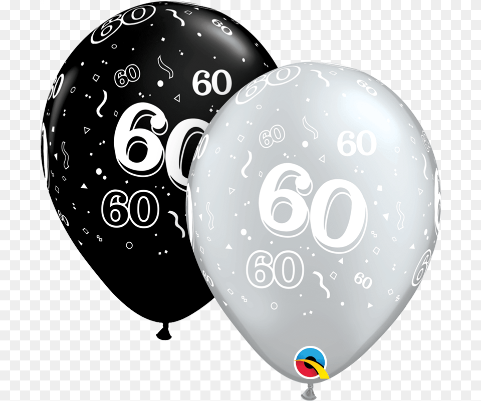 Download Latex Balloons Black Silver Birthday Balloons, Balloon Png Image