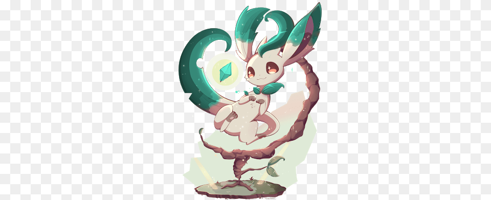 Download Leafeon Pokemon Eevee Pokemon Moon Bunny Pokemon, Art, Graphics, Book, Comics Free Transparent Png