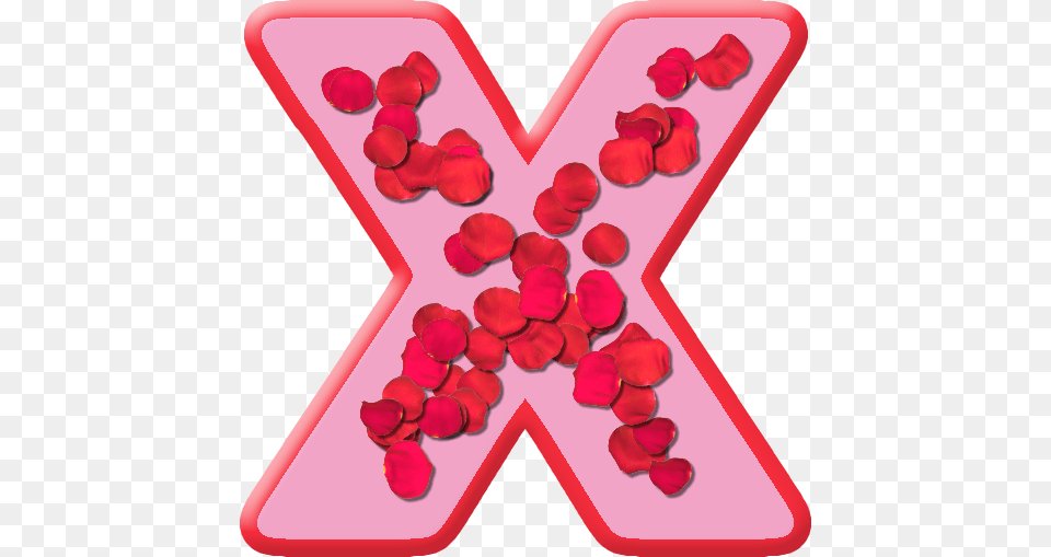 Download Letter X Pink Clipart Letter Alphabet Letter, Flower, Petal, Plant, Smoke Pipe Free Transparent Png