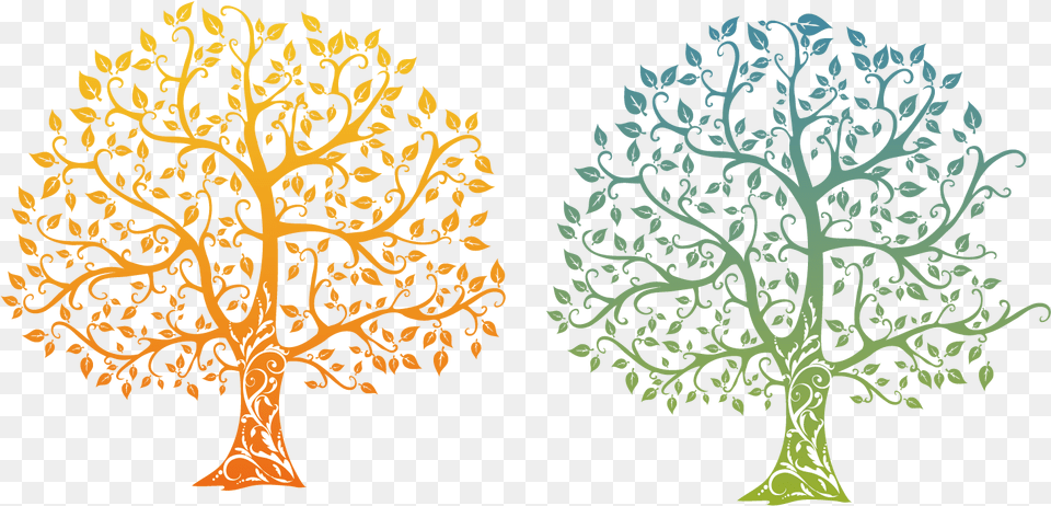 Life Family Gradient Of Tree Drawing Clipart Arbol Genealogico De, Pattern, Plant, Art, Oak Free Png Download