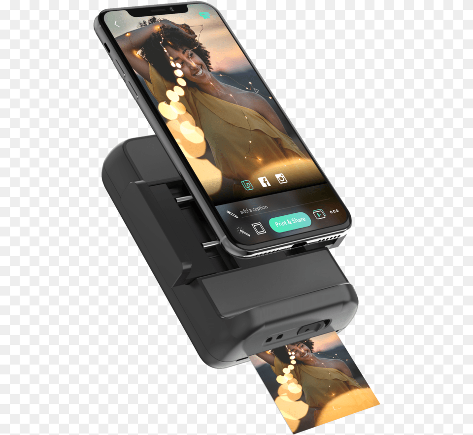 Download Lifeprint Instant Print Camera For Iphone Iphone, Adult, Phone, Person, Mobile Phone Png Image