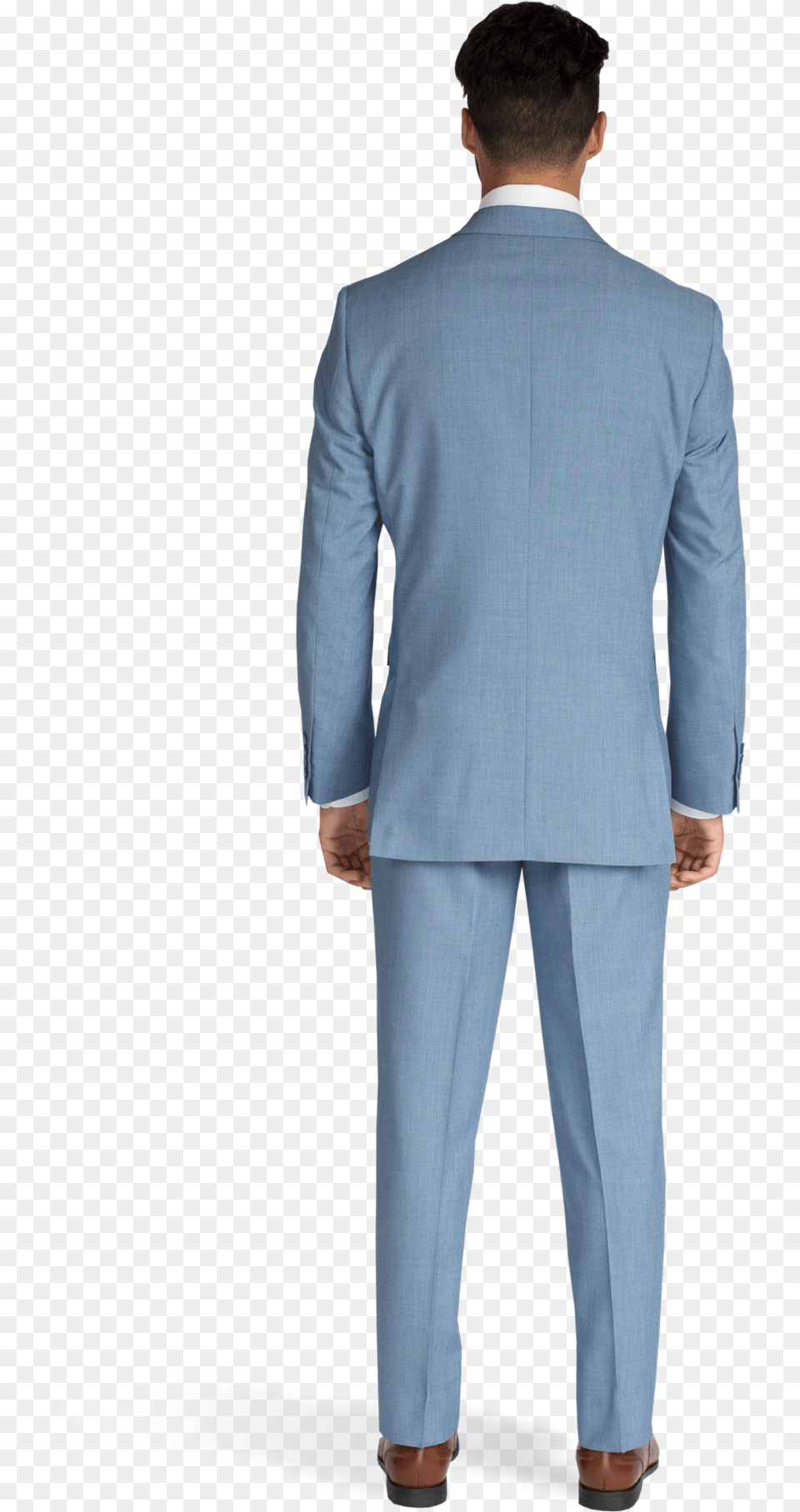 Download Light Blue Suit Back View Men Suit Back View, Clothing, Formal Wear, Adult, Person Free Transparent Png