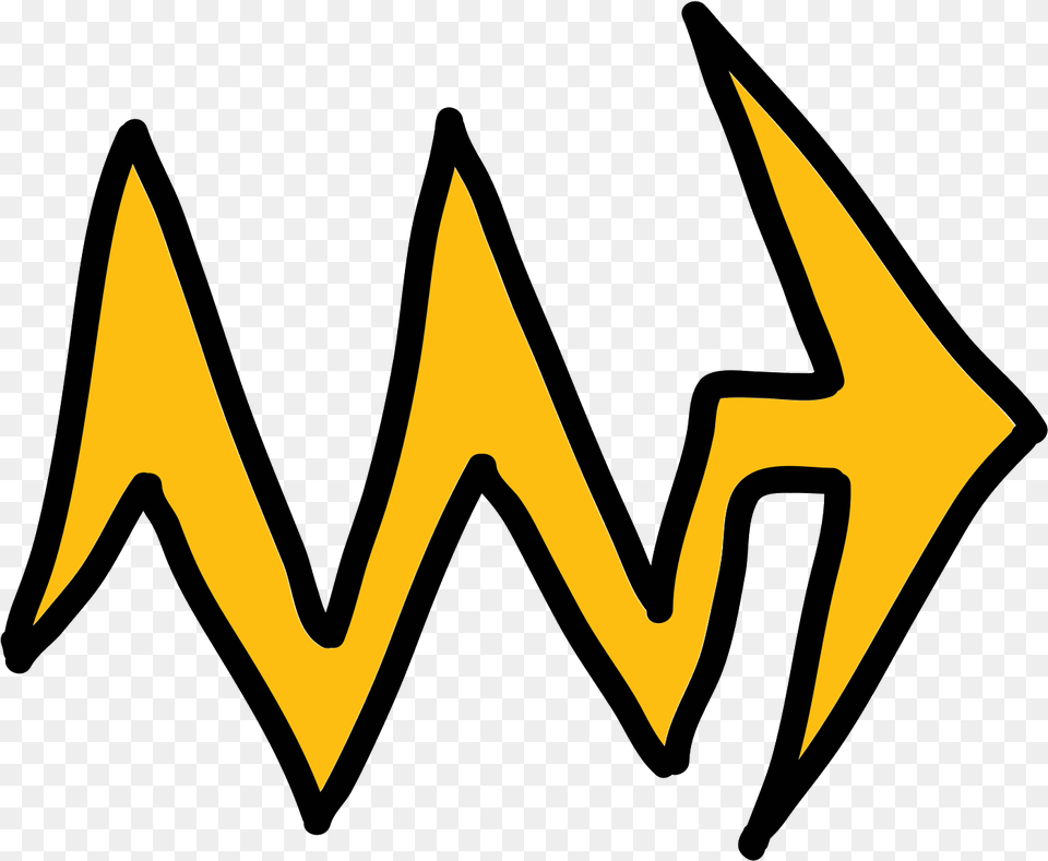 Download Lightning Arrow Icon Noise Arrow Full Size Symbol Noise Arrow, Logo, Animal, Fish, Sea Life Png