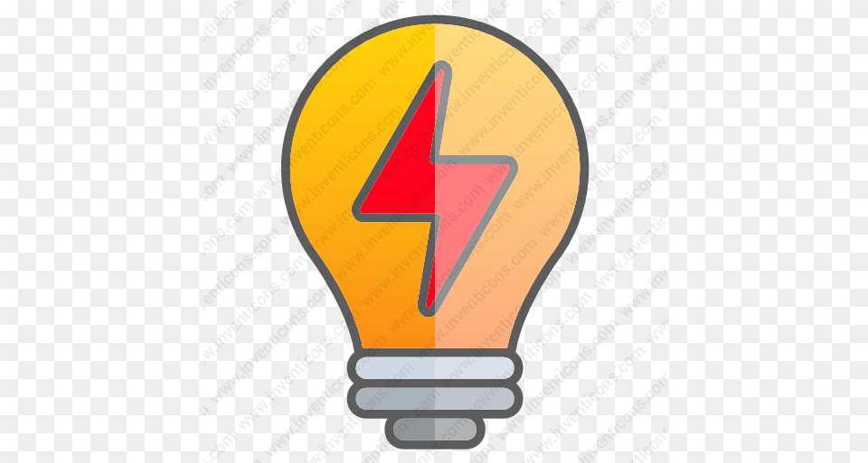 Download Lightning Vector Icon Inventicons Incandescent Light Bulb, Lightbulb, Disk Png Image