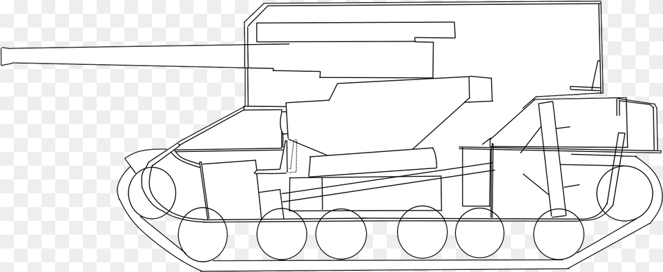 Download Line Art, Armored, Military, Tank, Transportation Free Transparent Png