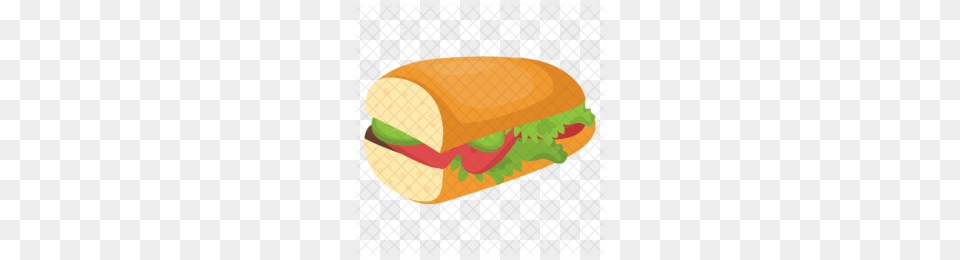 Line Art Clipart Panini Submarine Sandwich, Food, Lunch, Meal Free Png Download