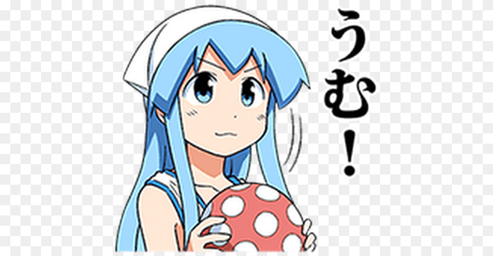 Download Line Sticker Has Been Published Squid Girl, Book, Comics, People, Person Free Transparent Png