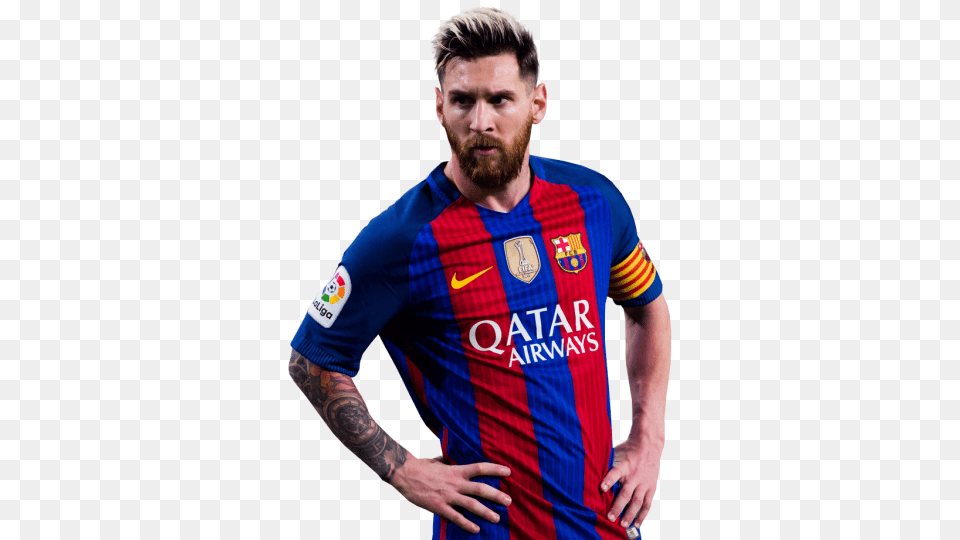 Download Lionel Messi Transparent Image And Clipart, Tattoo, Skin, Clothing, Shirt Free Png