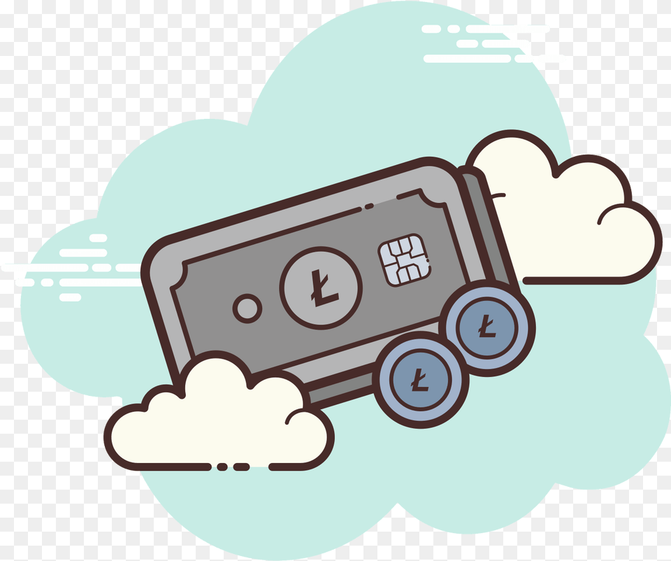 Download Litecoin Icon Dollar Cartoon Full Size Youtube Icon Aesthetic Blue, Device, Grass, Lawn, Lawn Mower Free Transparent Png