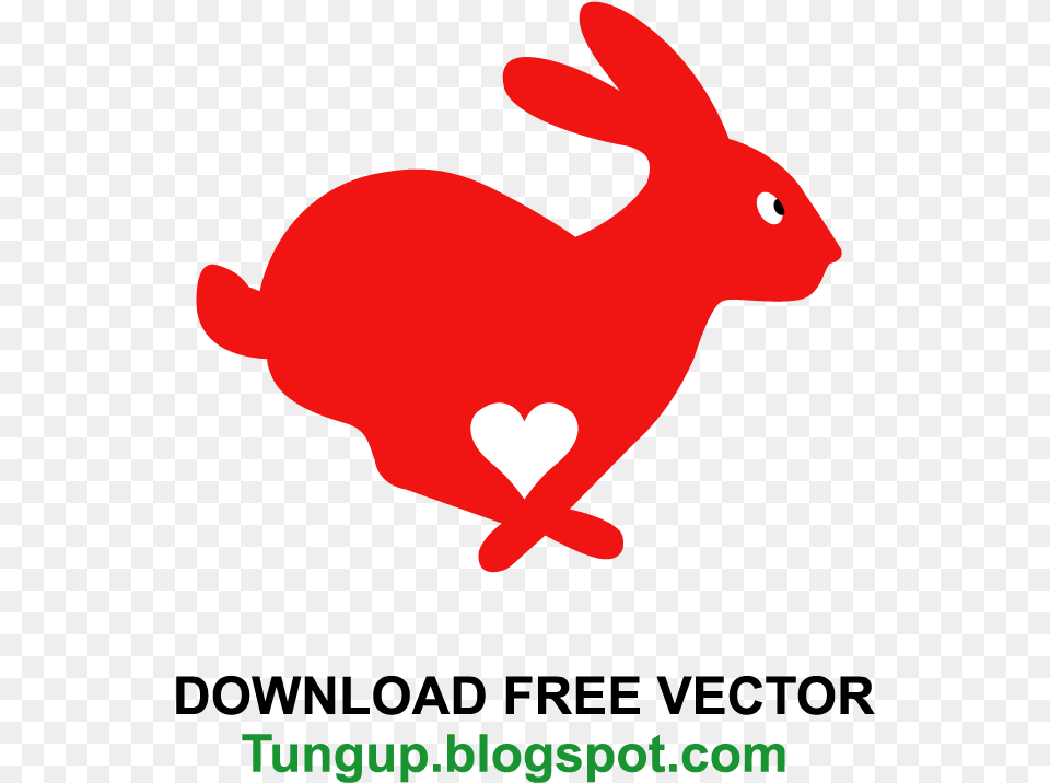 Download Logo Rabbit And Heart Negative Space Rabbit Tattoo, Animal, Mammal, Fish, Sea Life Png