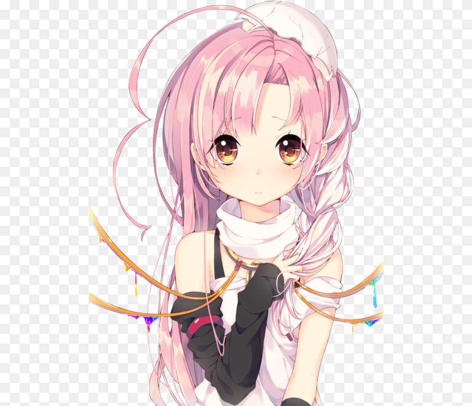 Download Loli Anime Girl With Pink Hair And Yellow Eyes, Book, Comics, Publication, Baby Png
