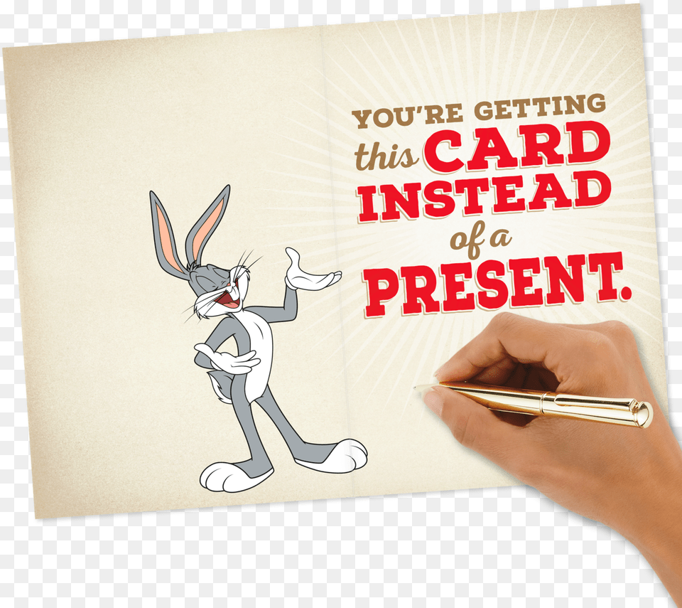 Download Looney Tunes Bugs Bunny Roses Are Red Birthday, Person, Advertisement, Book, Publication Free Transparent Png