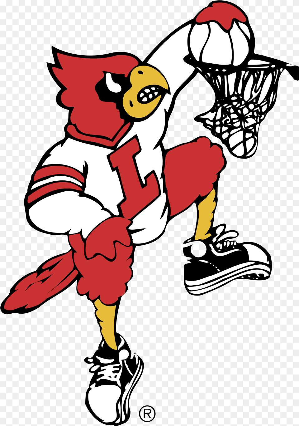 Download Louisville Cardinals Logo Louisville Dunking Cardinal, People, Person, Baby, Face Free Png