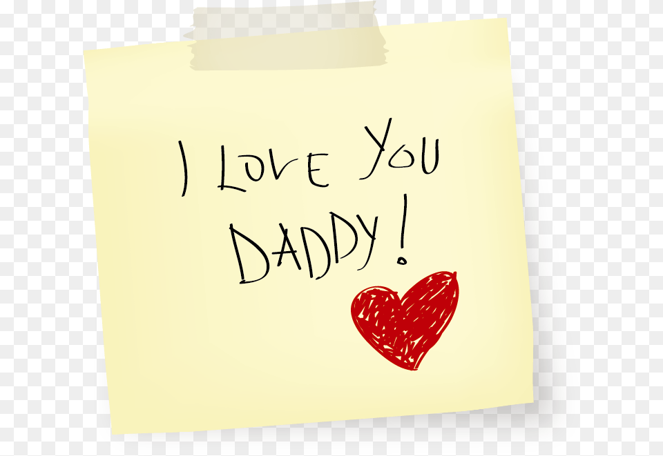 Love Fathers Father Day Heart Love You Daddy, White Board, Text Free Png Download