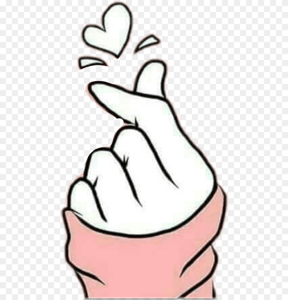 Love Korea Kuwait Fingers Hart Cute Love Sign In Love Sign In Korea, Body Part, Person, Finger, Hand Free Png Download