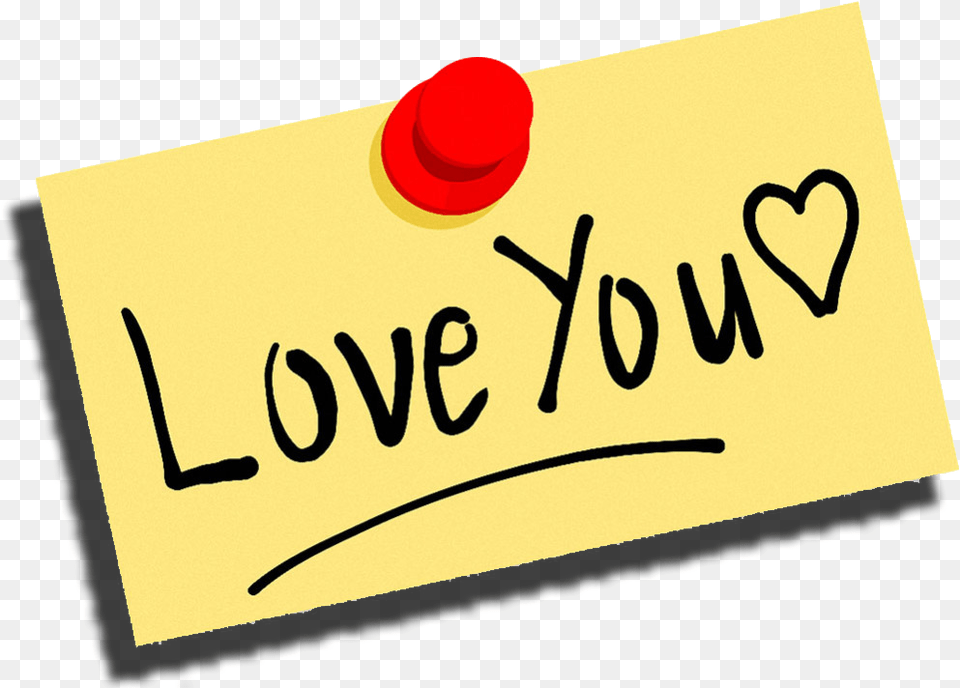 Love You Sticky Notes With No Background Love You Clip Art, Text, Handwriting Free Png Download