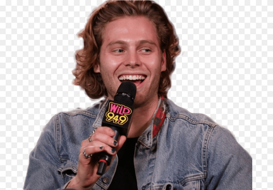 Download Luke Hemmings Michael Clifford Wireless Microphone, Solo Performance, Person, Performer, Electrical Device Free Png
