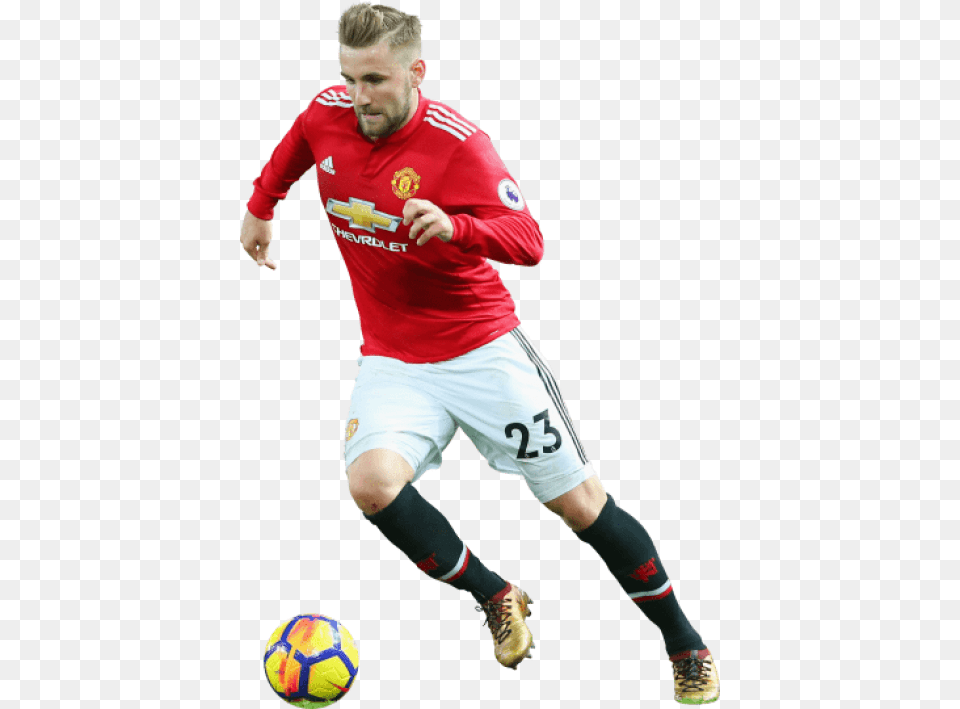 Download Luke Shaw Images Background Kick Up A Soccer Ball, Soccer Ball, Sport, Football, Male Png