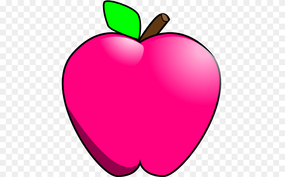 Download Magenta Apple Clip Art Pink Apple Pink Lady Apple Clipart, Plant, Produce, Fruit, Food Free Png