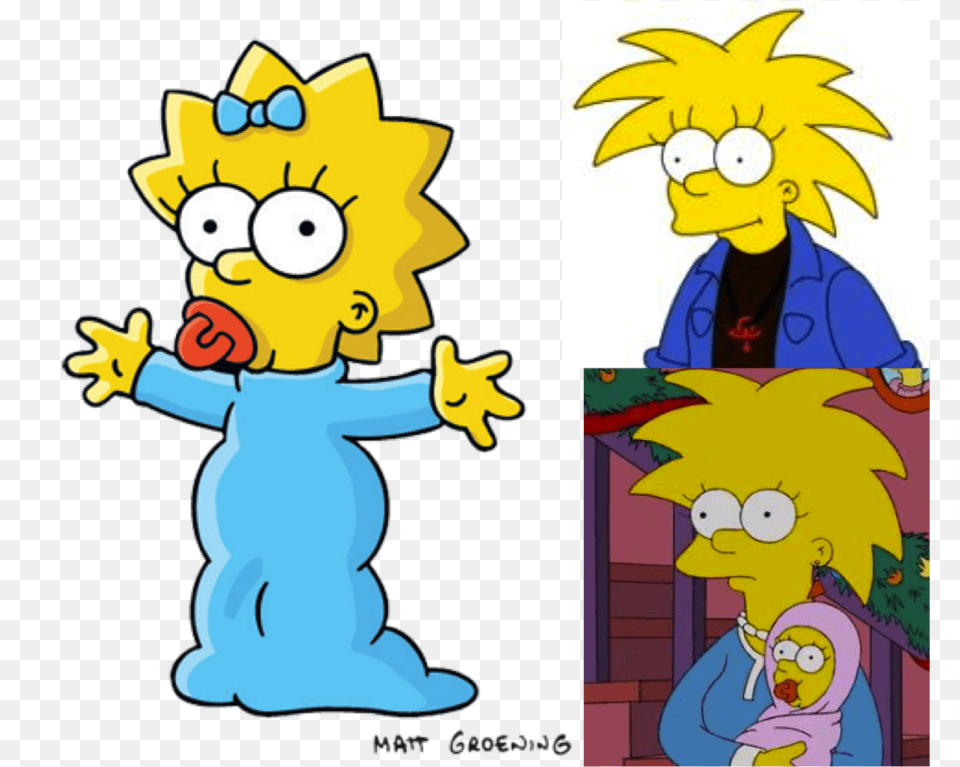 Download Maggie Simpson Clipart Maggie Simpson Homer Simpson Bart, Book, Comics, Publication, Baby Png