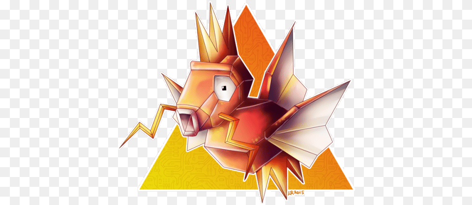 Download Magikarp X Porygon U003d Porykarp Pokemon Fusion Origami, Art, Graphics, Paper Free Transparent Png