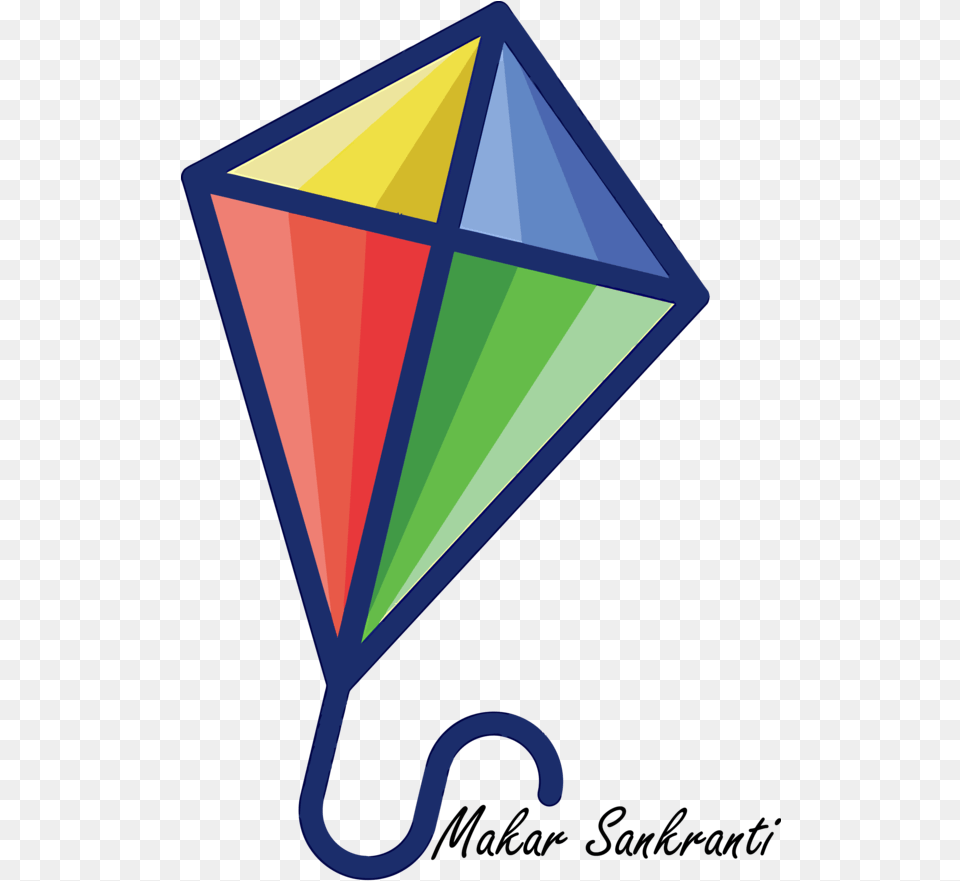 Download Makar Sankranti Triangle Line Logo For Happy Games Vertical, Toy, Kite Free Png