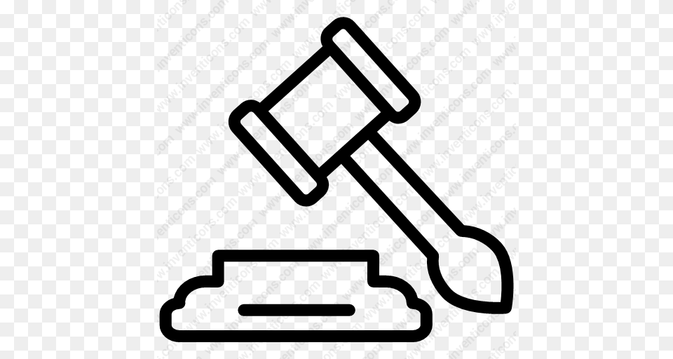 Download Malletauctiongavelgavelauction Hammer Icon Inventicons, Gray Png Image