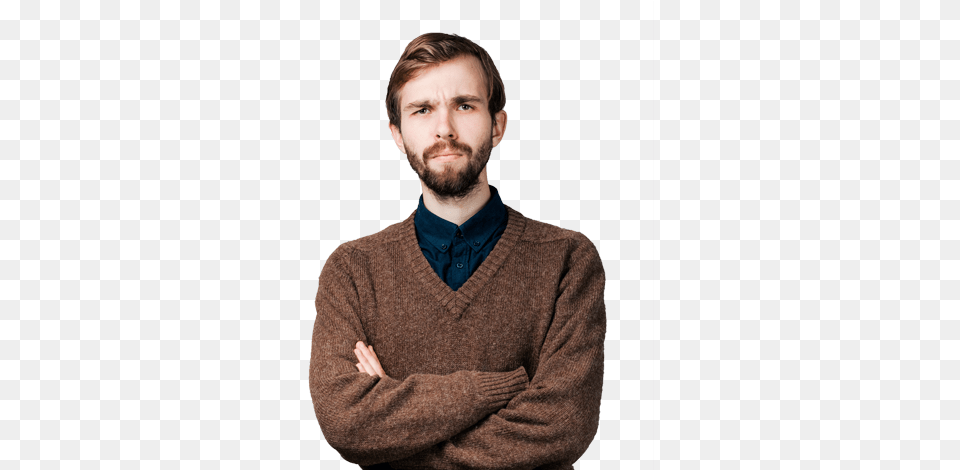 Download Man Crossing His Arms Gentleman, Clothing, Knitwear, Sweater, Adult Png Image