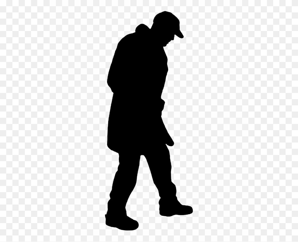 Download Man Silhouette Clipart Clip Art Silhouette, Adult, Person, Male, Coat Free Transparent Png
