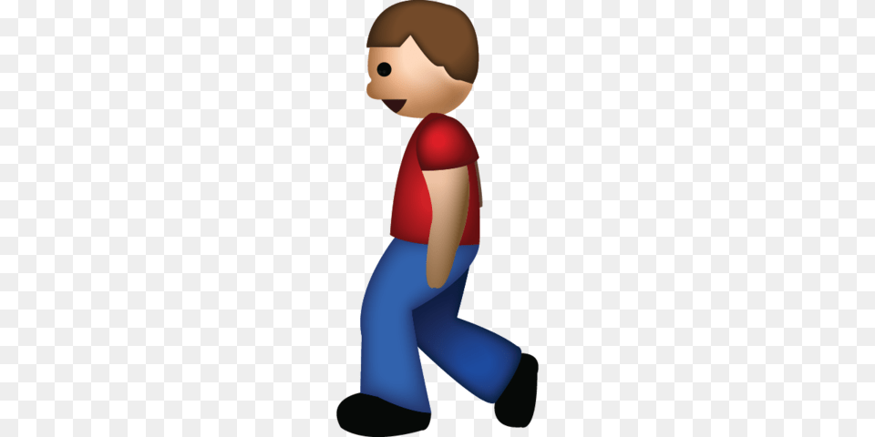 Download Man Walking Emoji Emoji Island, Clothing, Kneeling, Pants, Person Png Image