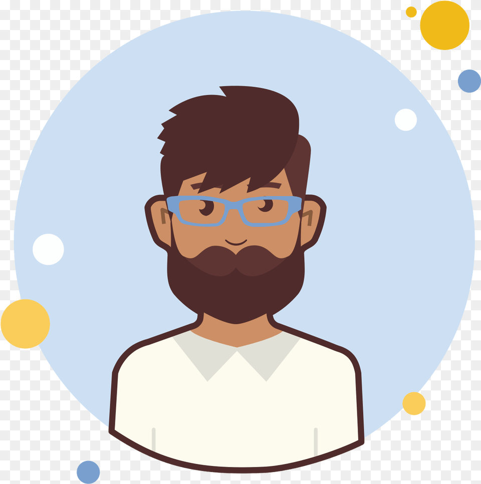 Download Man With Beard In Blue Glasses Icon People With Signos De Interrogacion, Face, Head, Person, Photography Free Transparent Png