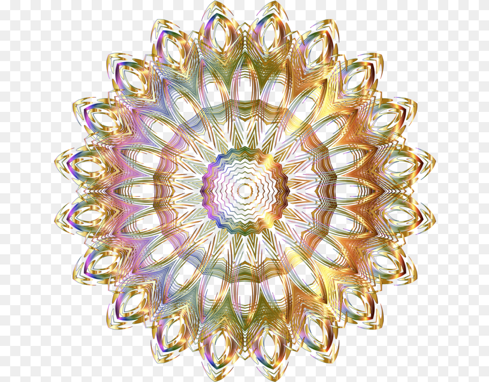 Download Mandala Gold Brooch Jewellery Circle Transparent Gold Bracelet Clipart Transparent Background, Accessories, Fractal, Ornament, Pattern Png Image