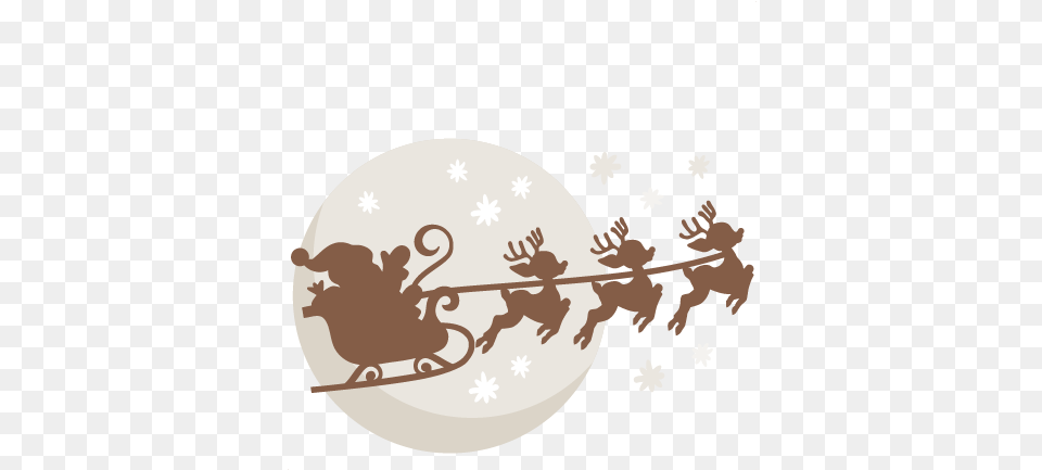 Download Manger Svg Santa Santa Sleigh Svg Image Santa Christmas Eve Clipart, Outdoors, Nature, Night, Snow Free Transparent Png