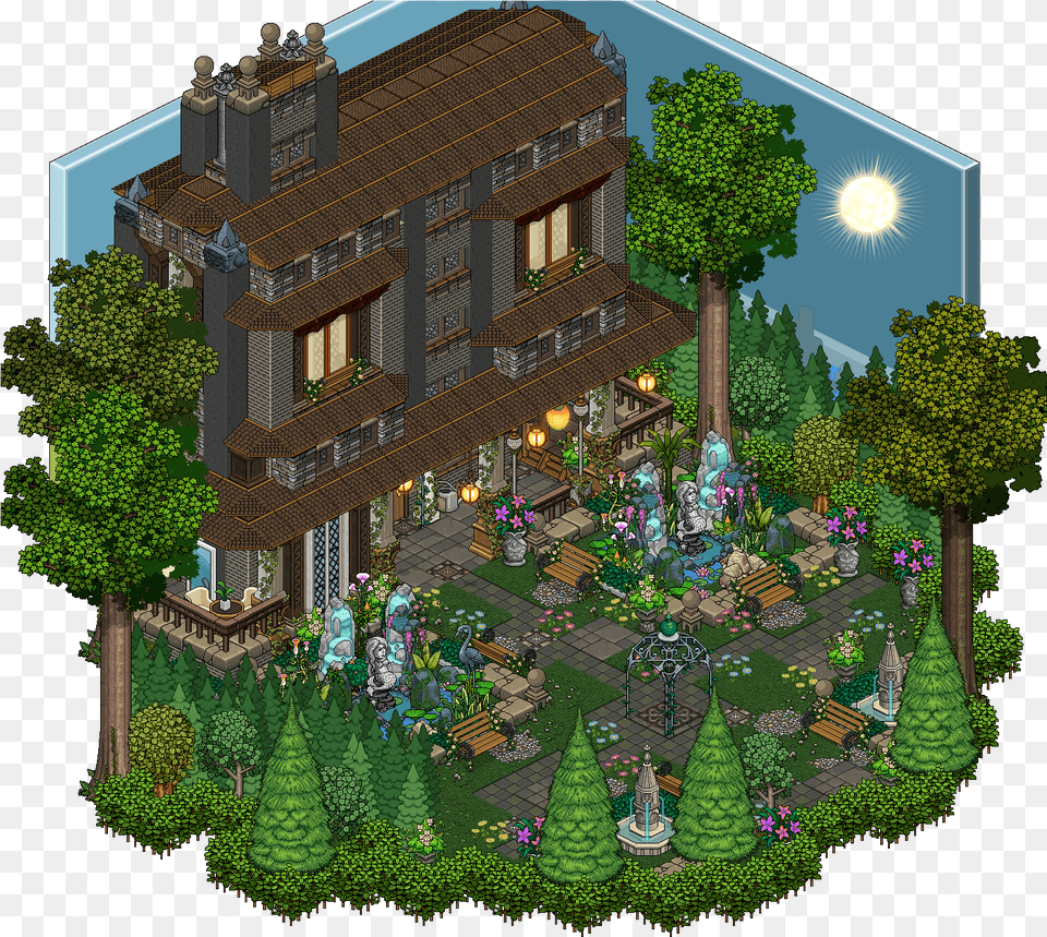 Download Mansion Habbo Minecraft Plan House Hq Habbo House, Architecture, Housing, Cottage, Building Png