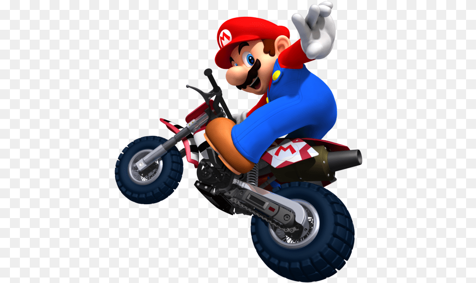Download Mario Kart Wii Mario, Motorcycle, Vehicle, Transportation, Plant Free Transparent Png